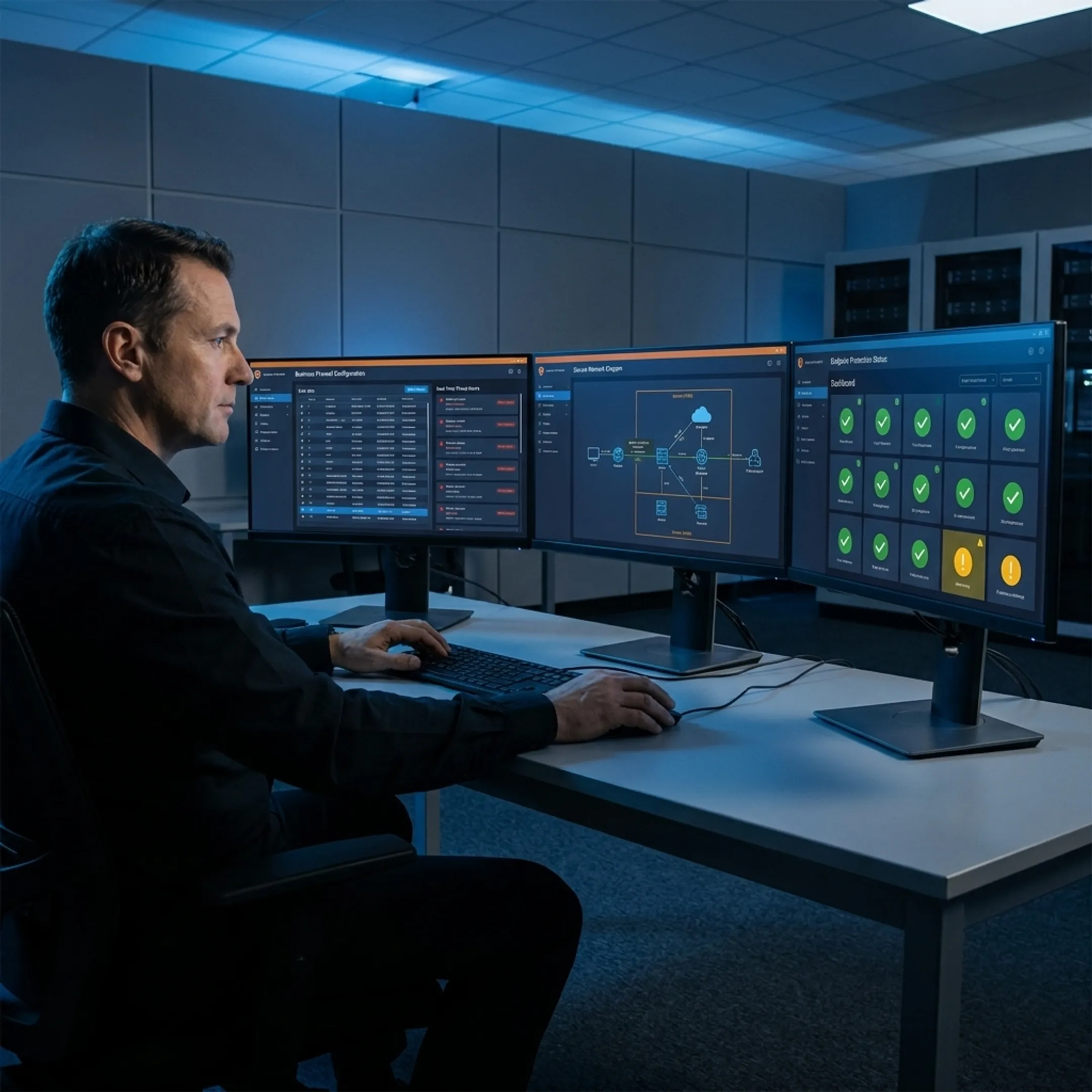 Business firewall security configuration