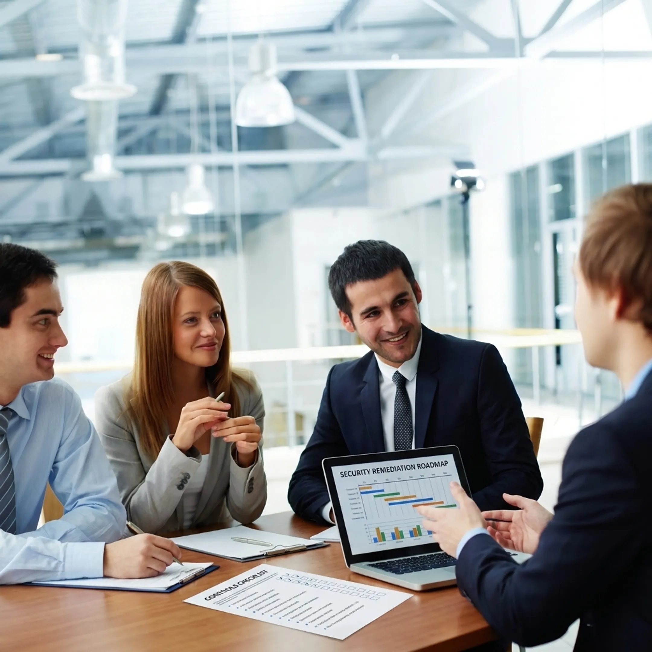 IT consultant discussing a compliance roadmap