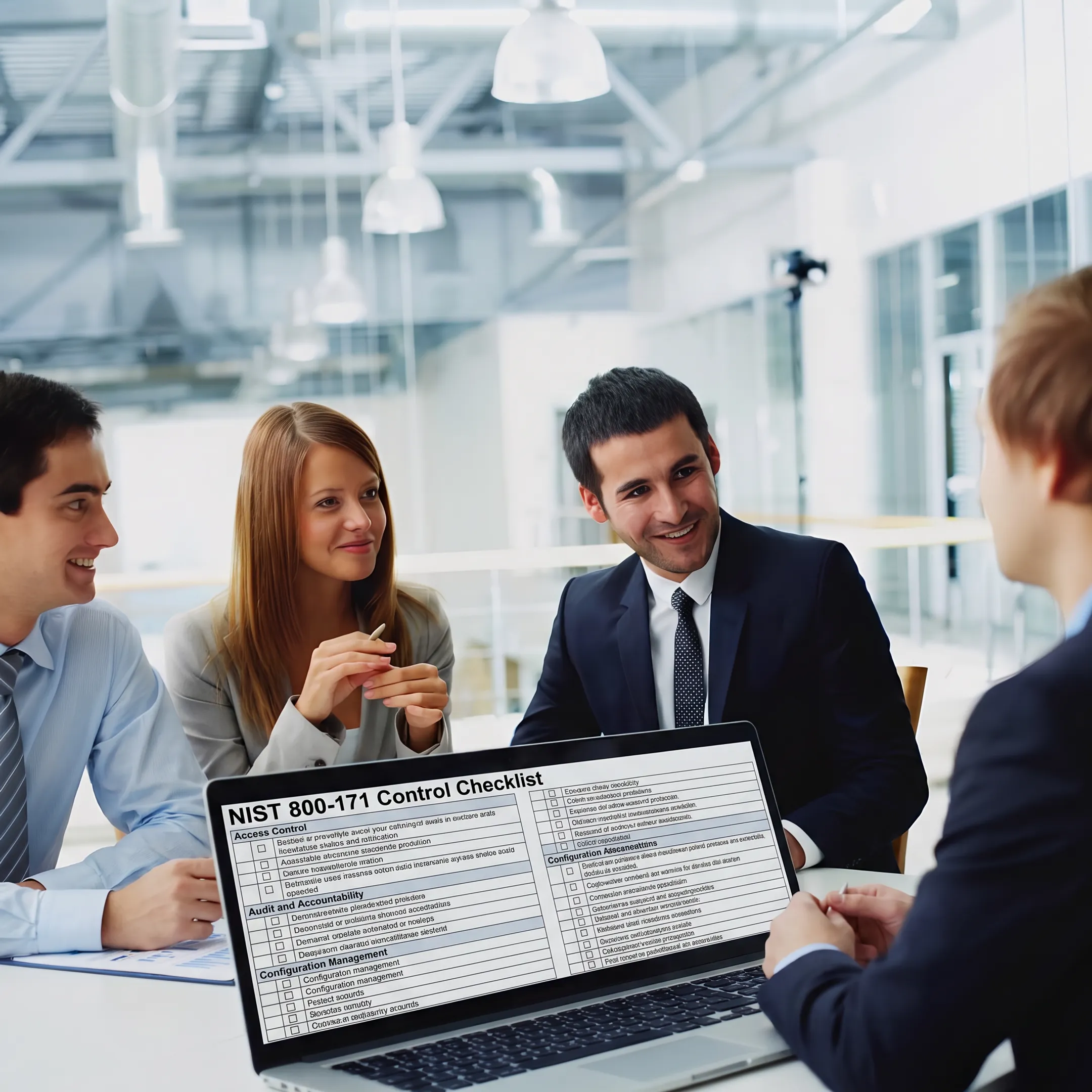 Consultant reviewing NIST 800-171 security controls