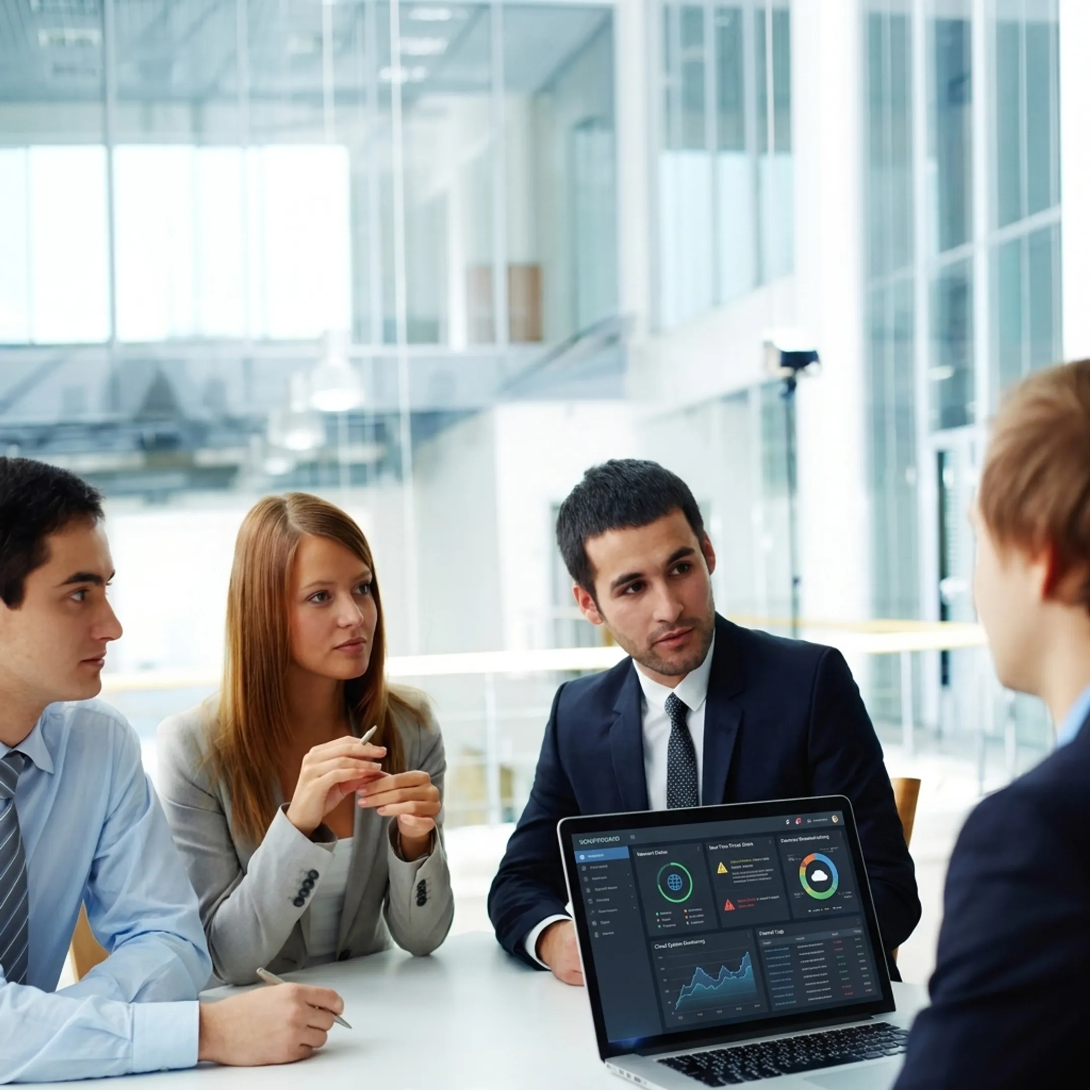 IT specialist securing financial systems