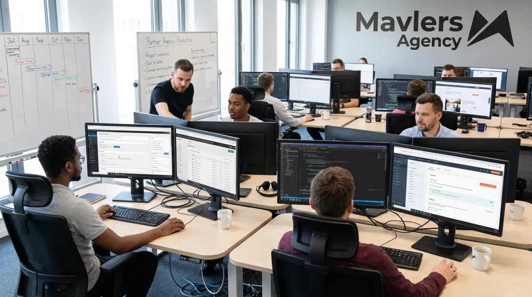 Mavlers Agency web development team building white-label websites for agency clients