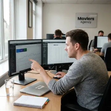 PPC strategist analyzing digital ad campaigns