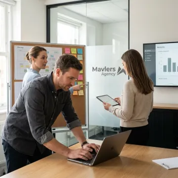 Website growth process with design, development, SEO, and analytics