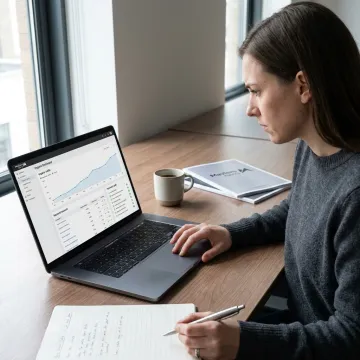 SEO strategist reviewing organic growth data