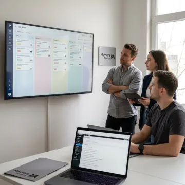 Website support team following maintenance workflow