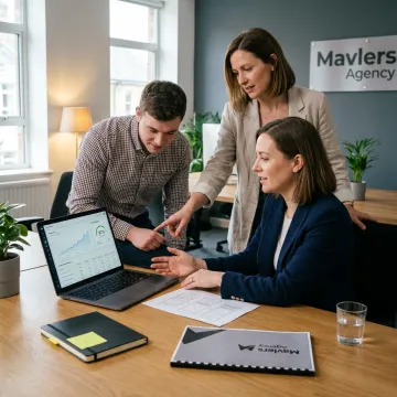Web development agency team working on websites