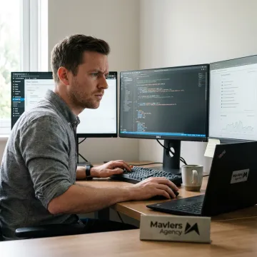 Developer maintaining a WordPress website dashboard