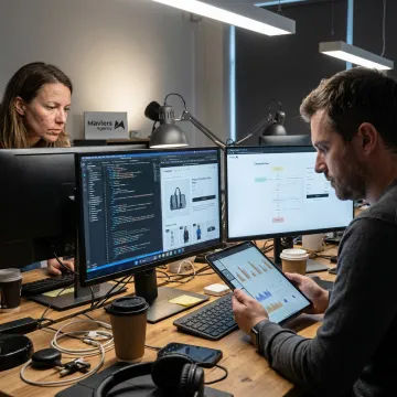 Ecommerce development team working on Shopify and Adobe solutions