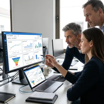 SEO and social media marketing dashboard