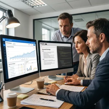 Organic SEO strategy and analytics dashboard