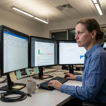 SEO specialist reviewing organic search performance