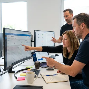 Marketing team planning digital campaigns