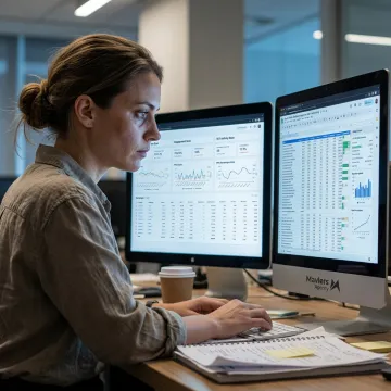 PPC specialist reviewing campaign analytics