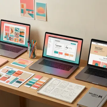 Custom web design workspace in Miami