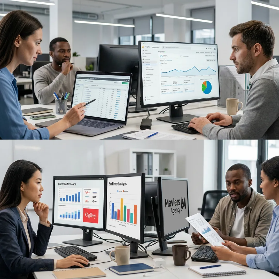 SEO team reviewing dashboards and search performance