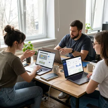 Ecommerce specialists reviewing online store performance