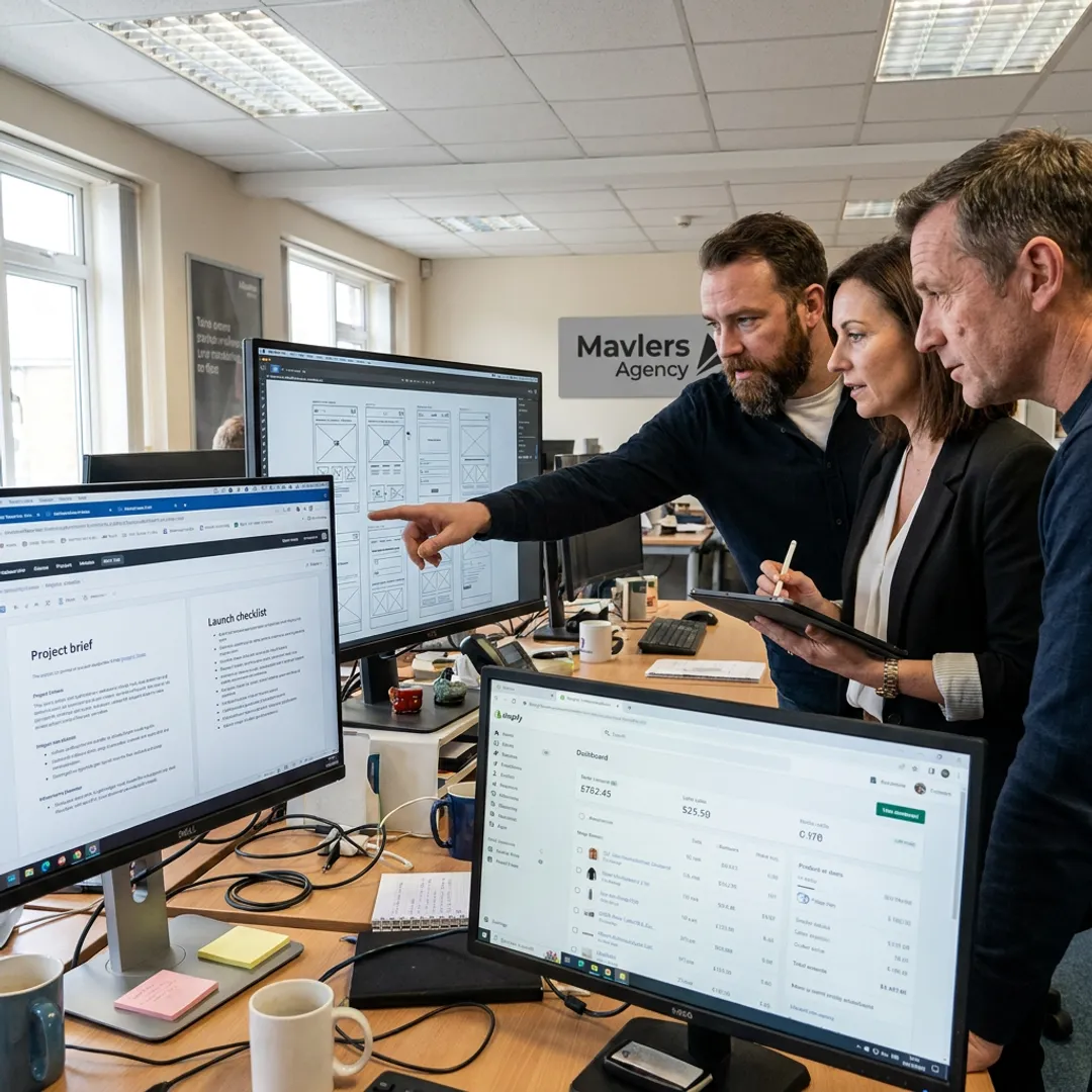Team planning a white label eCommerce store build