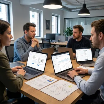 Digital marketing team planning campaign strategy