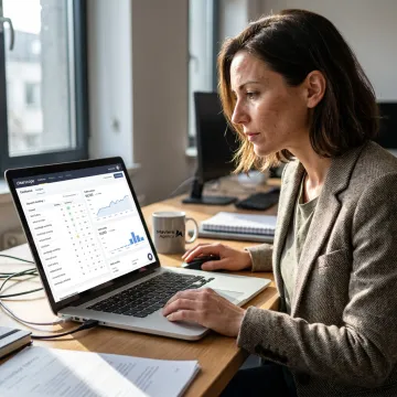 SEO specialist reviewing Brampton search analytics