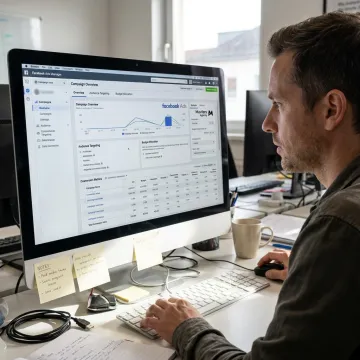 Paid media specialist managing Facebook ad campaigns