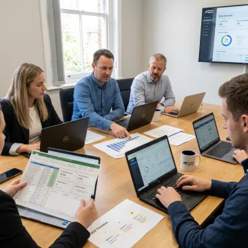 White-label SEO team managing link building outreach