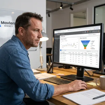 PPC specialist reviewing eCommerce campaign dashboard