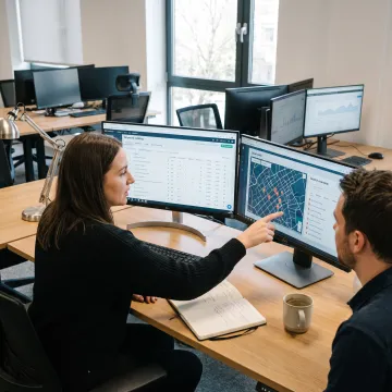 SEO team analyzing search rankings in New York City