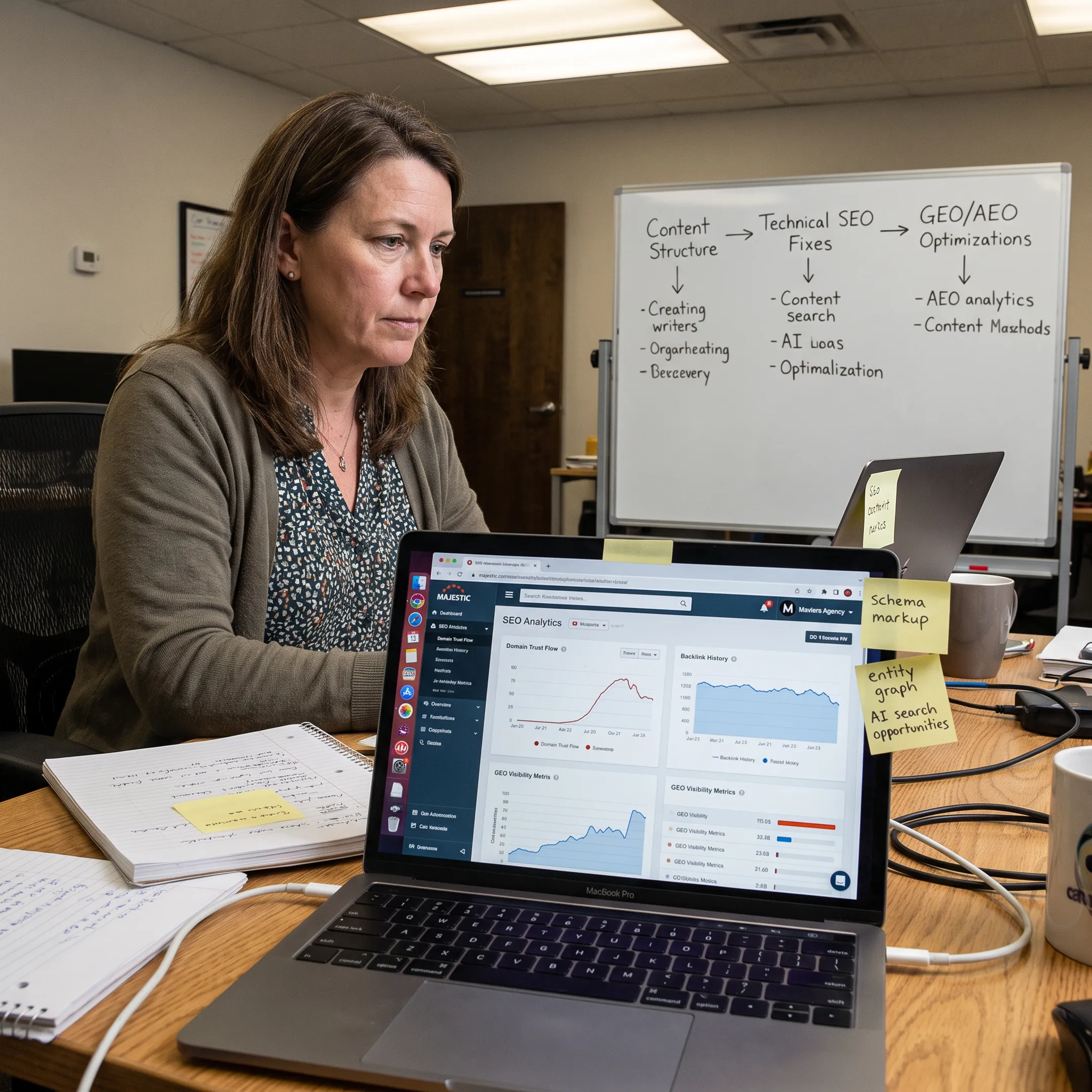 AI search specialist planning a GEO strategy