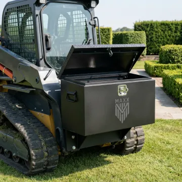 Landscaping industry tool storage box use