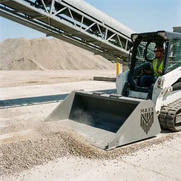 Mining and quarry skid steer attachment use