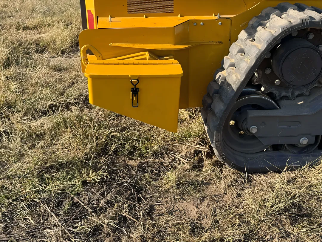 Construction industry tool storage box use