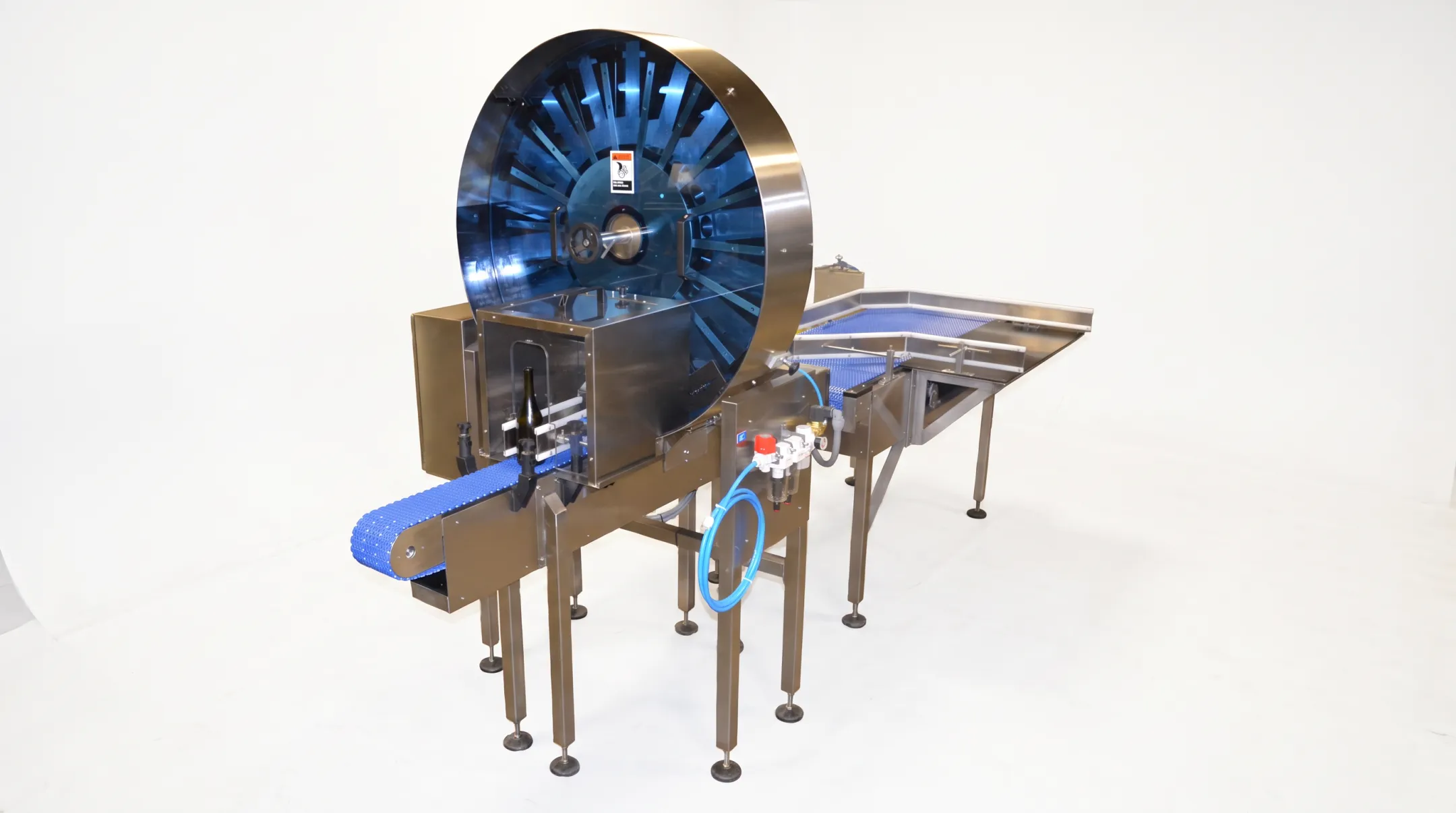 McBrady bottle cleaning equipment integrated into beverage packaging line