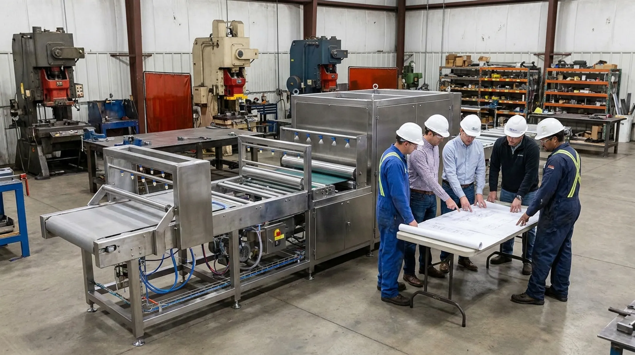 Engineers building custom bottle-cleaning prototype for specialized containers