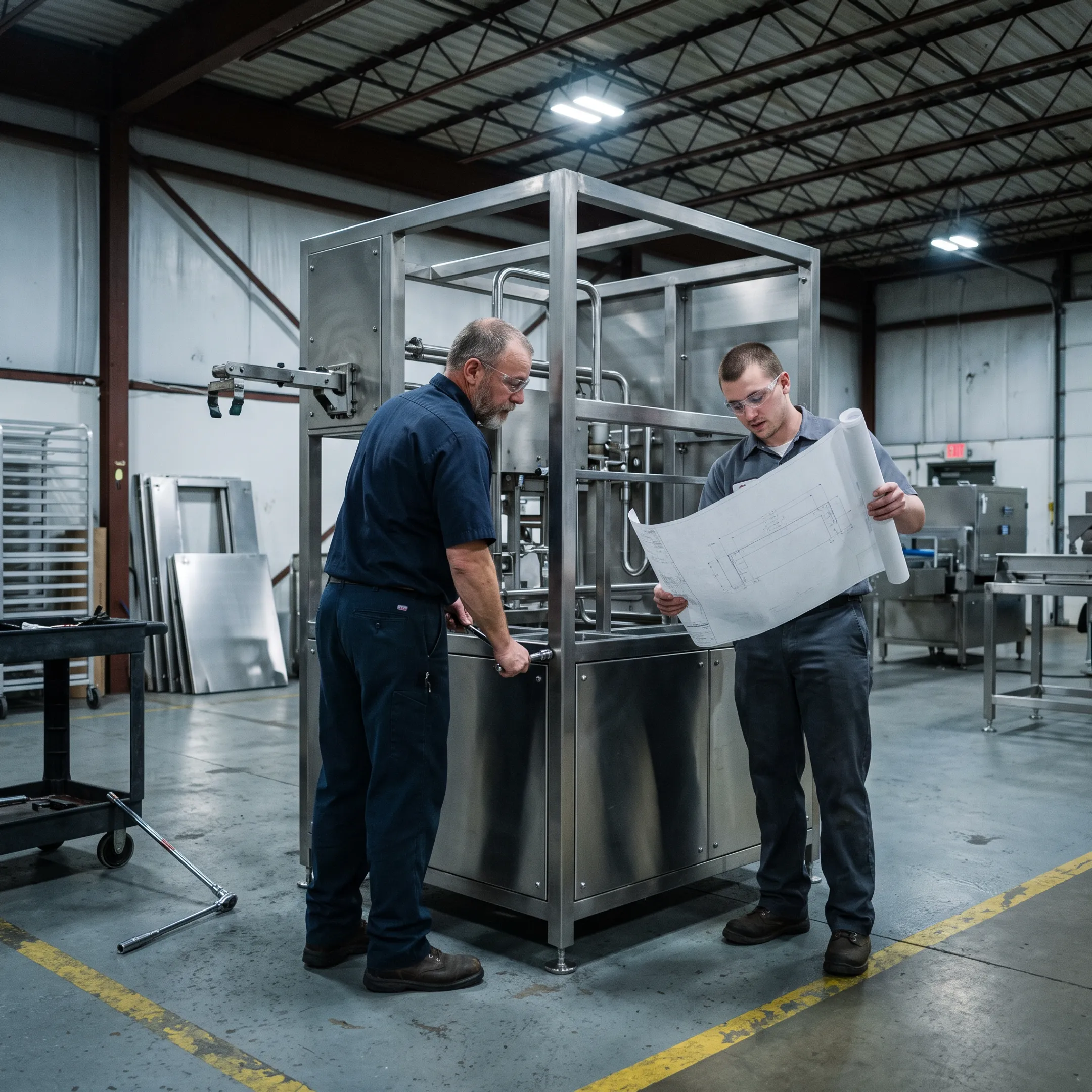 Custom machine fabrication supporting a packaging application