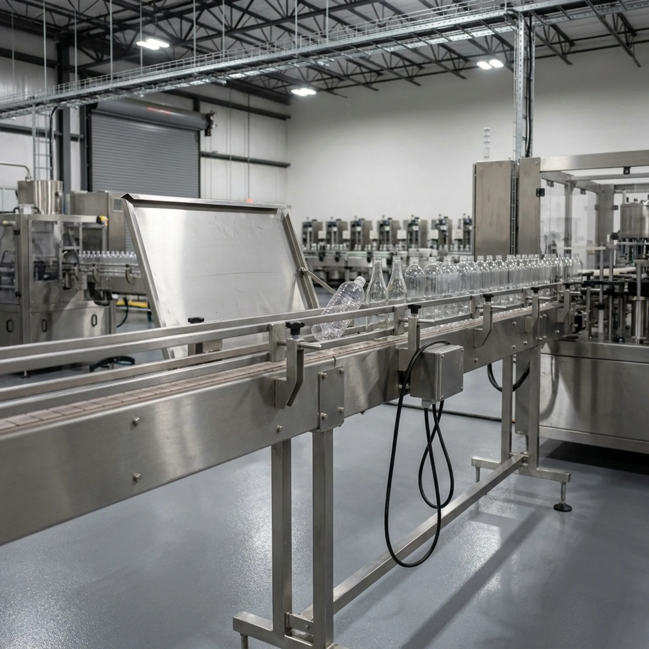 Contract packaging bottle conveyor