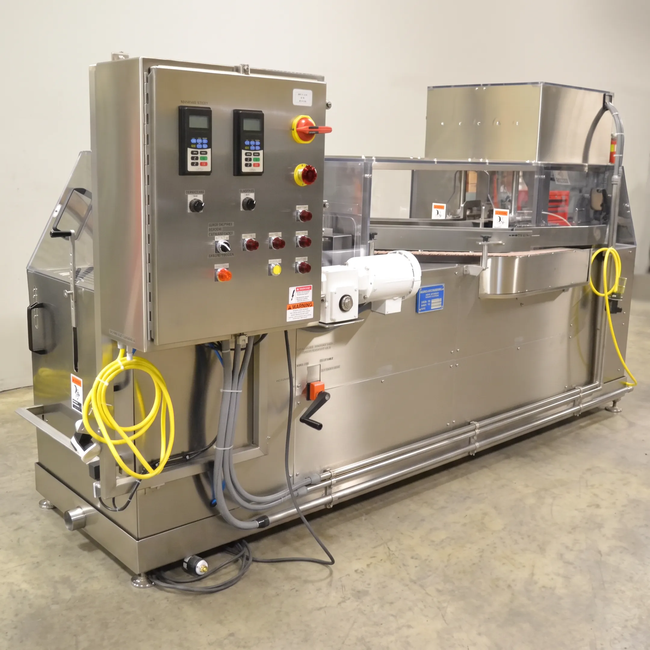 Custom industrial machinery being fabricated by engineers