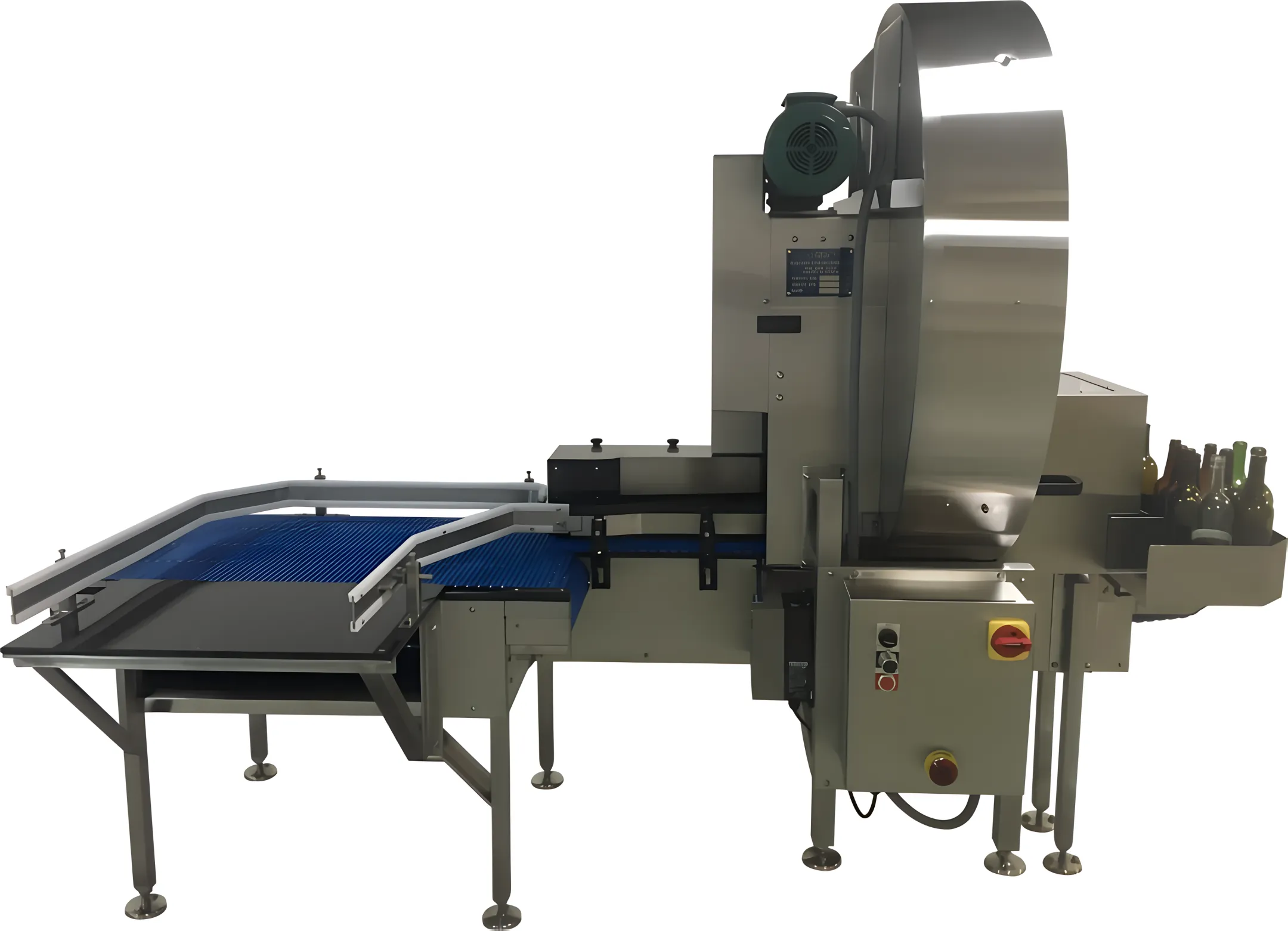 Food and beverage bottle handling conveyor