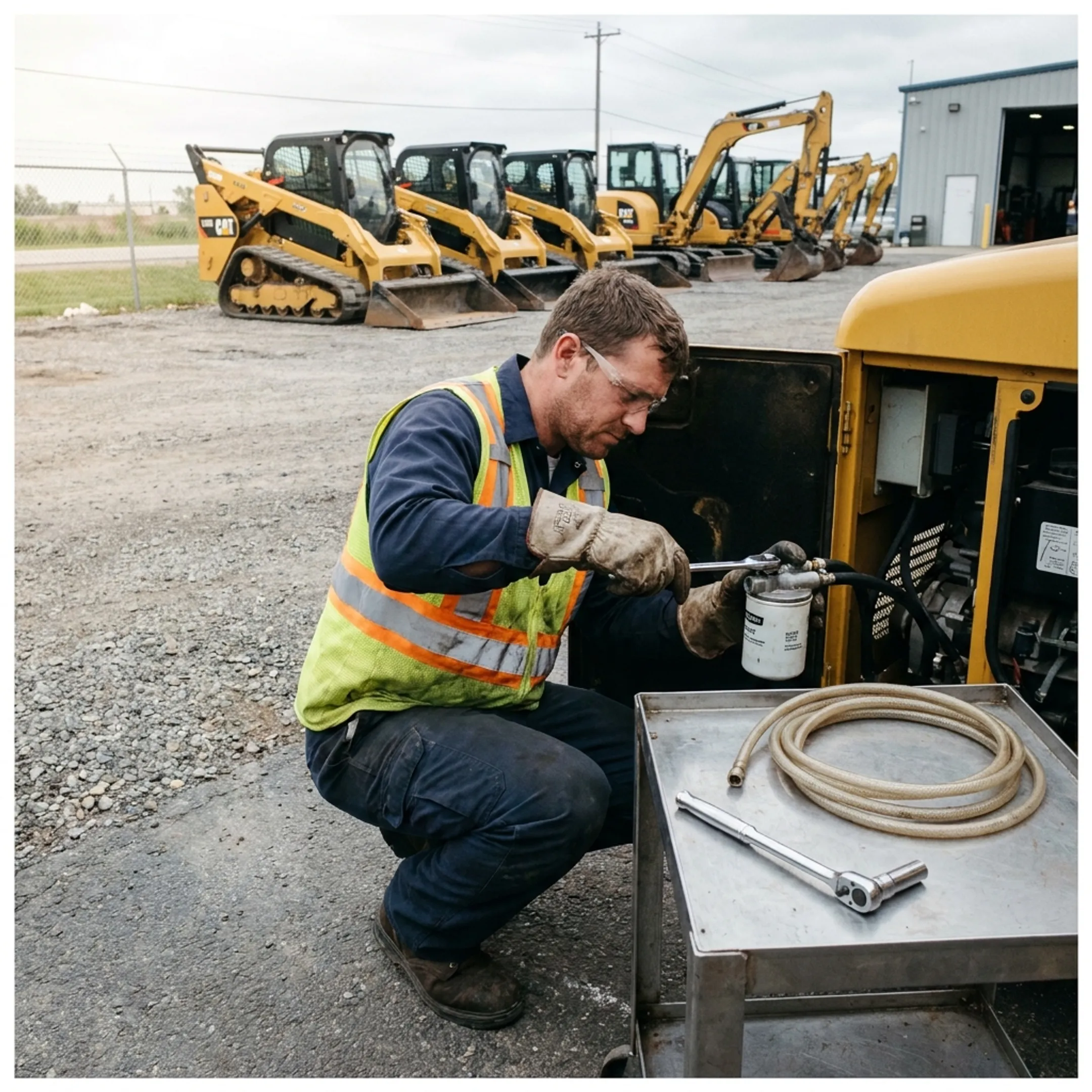 Rental equipment diesel maintenance