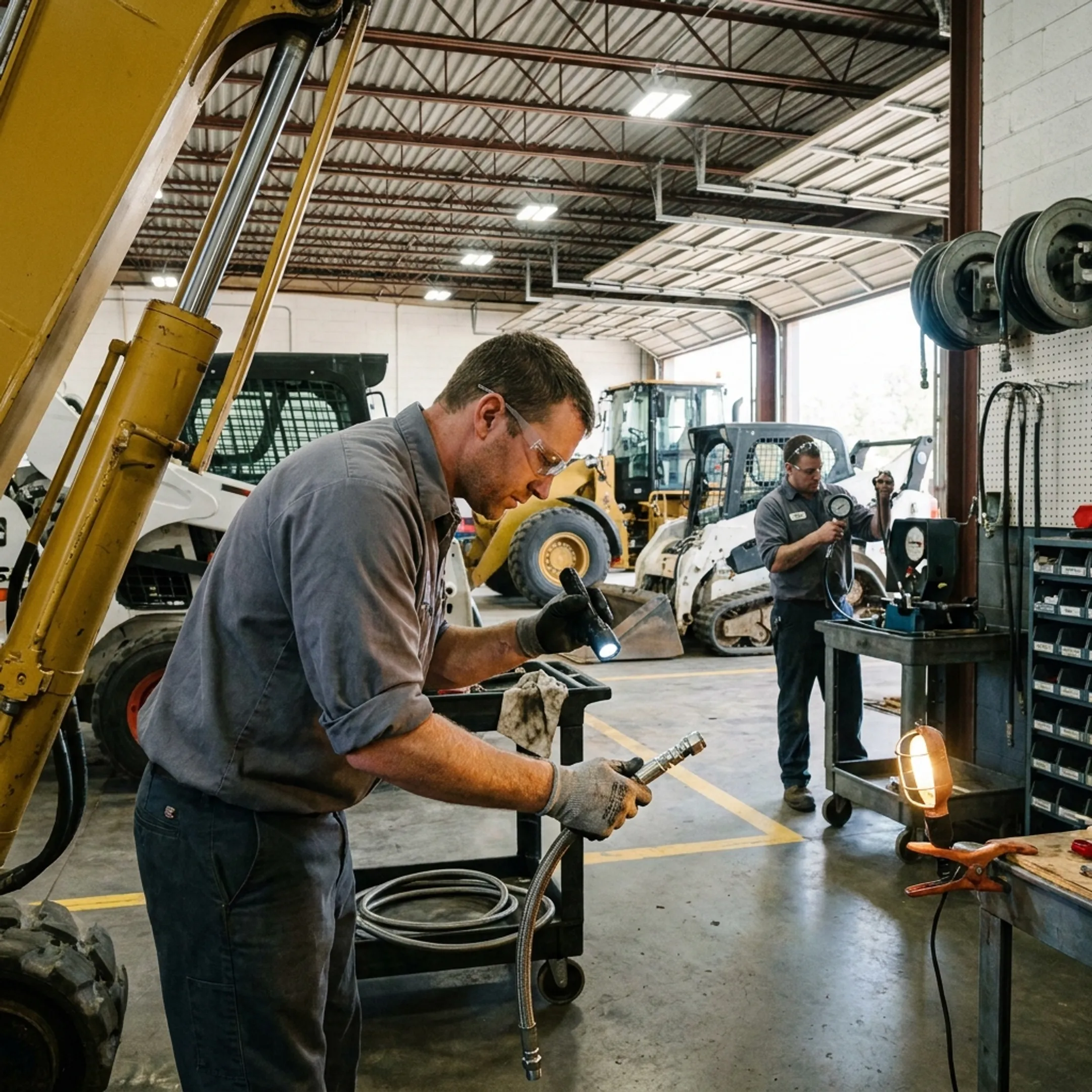 Construction equipment fleet maintenance