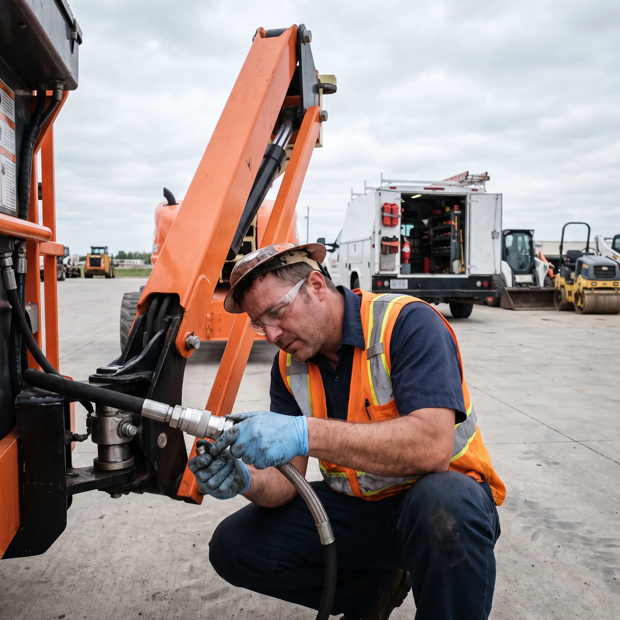 Aerial lift and utility fleet hydraulic equipment