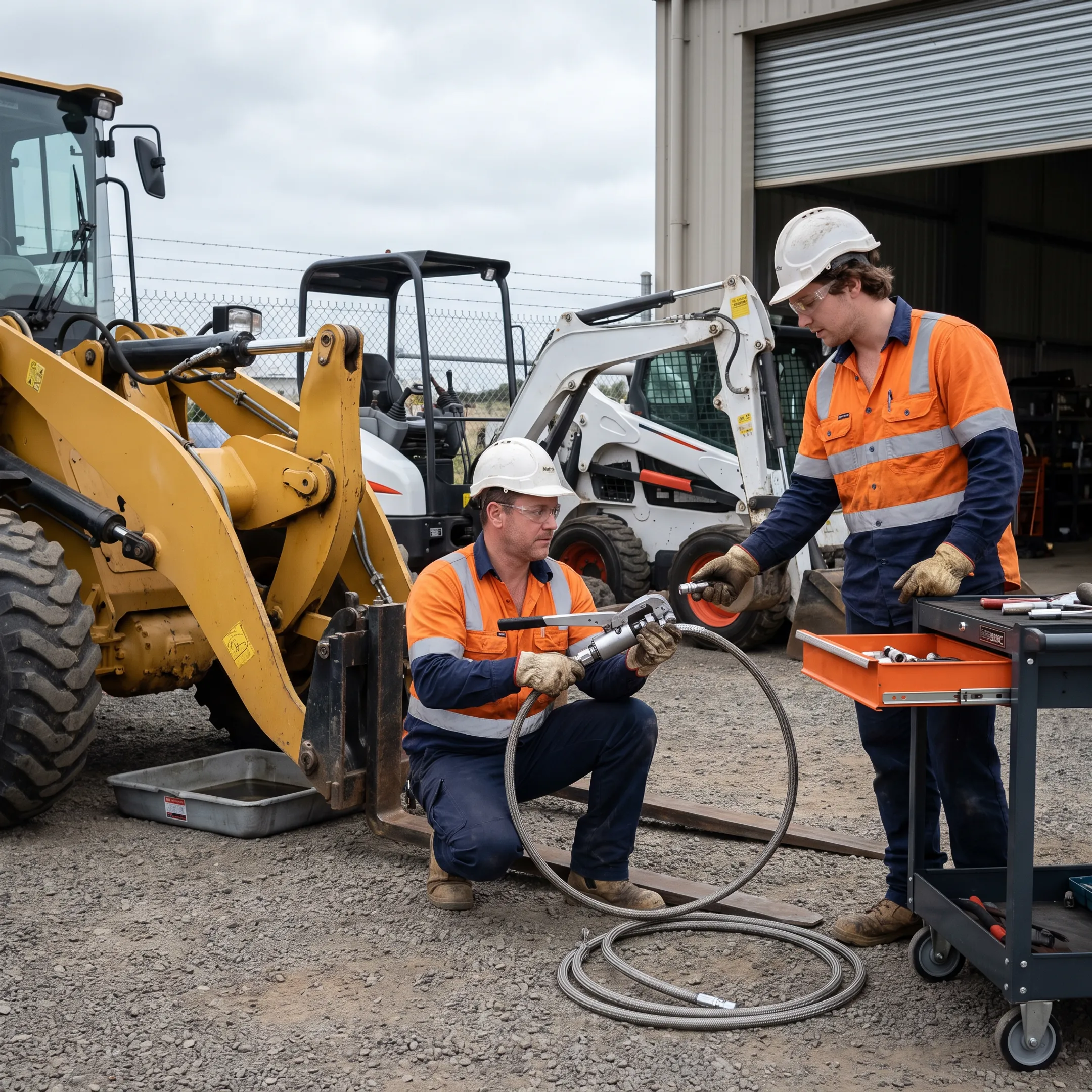 Heavy equipment fleet maintenance