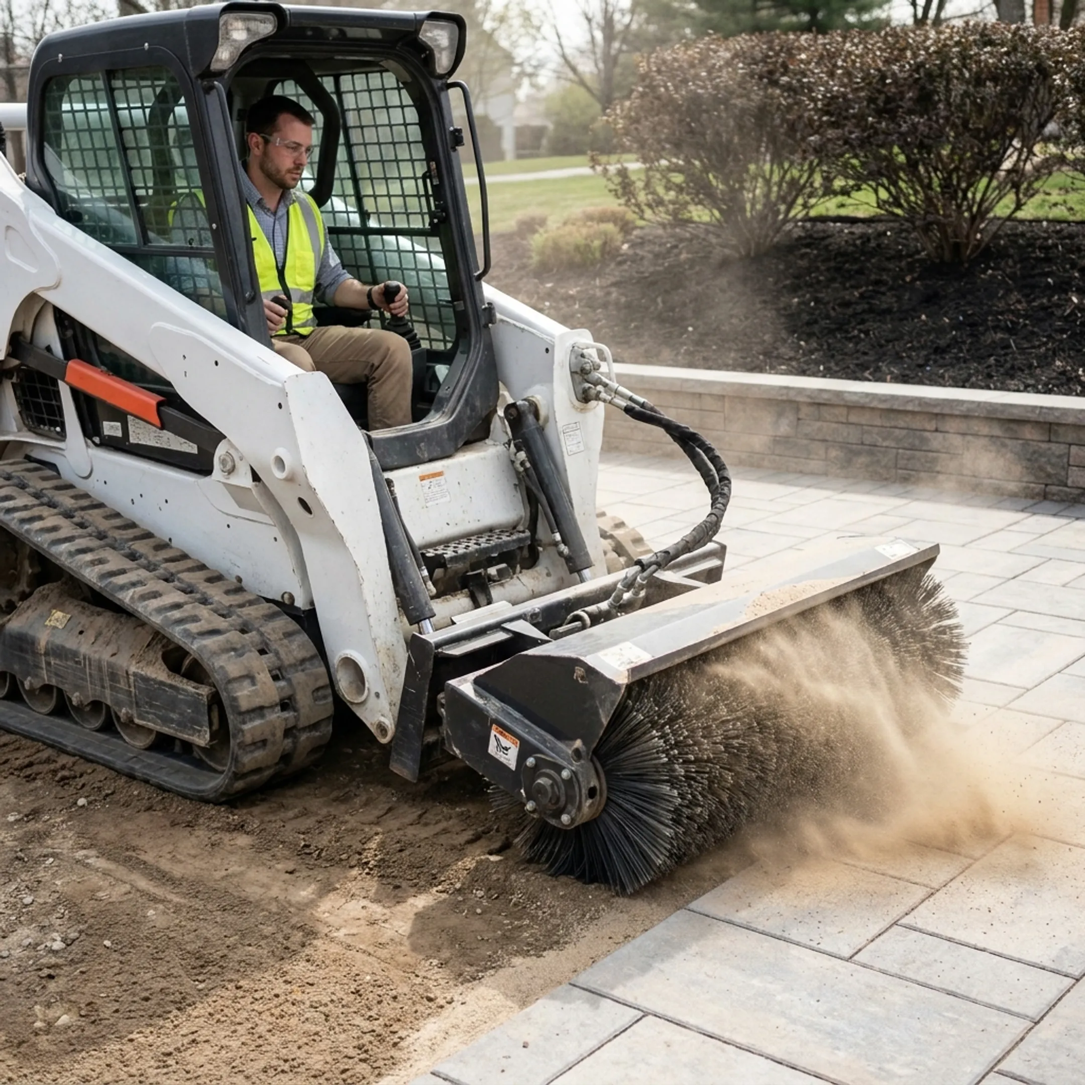Landscaping and hardscaping equipment
