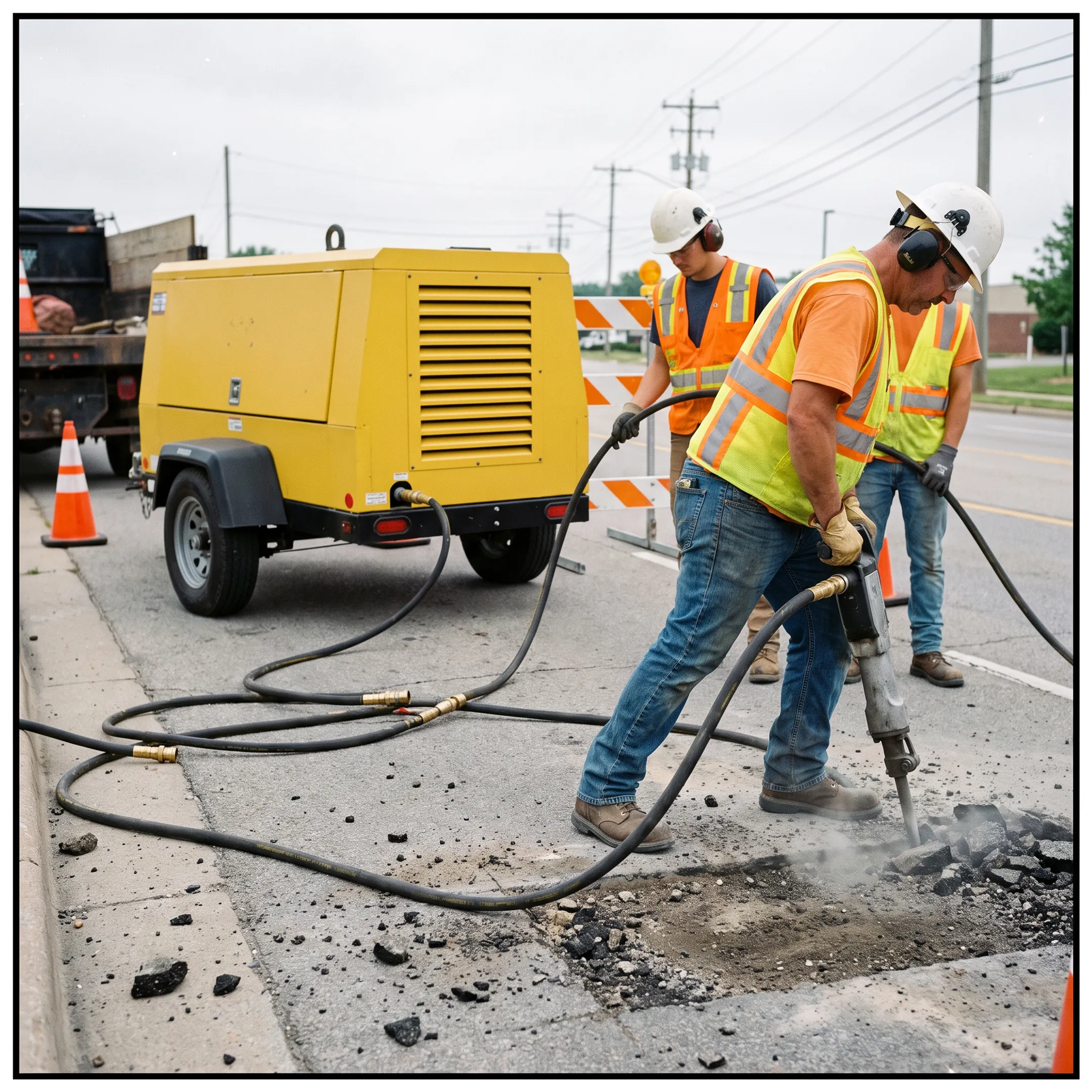 Construction contractors using compressor repair components