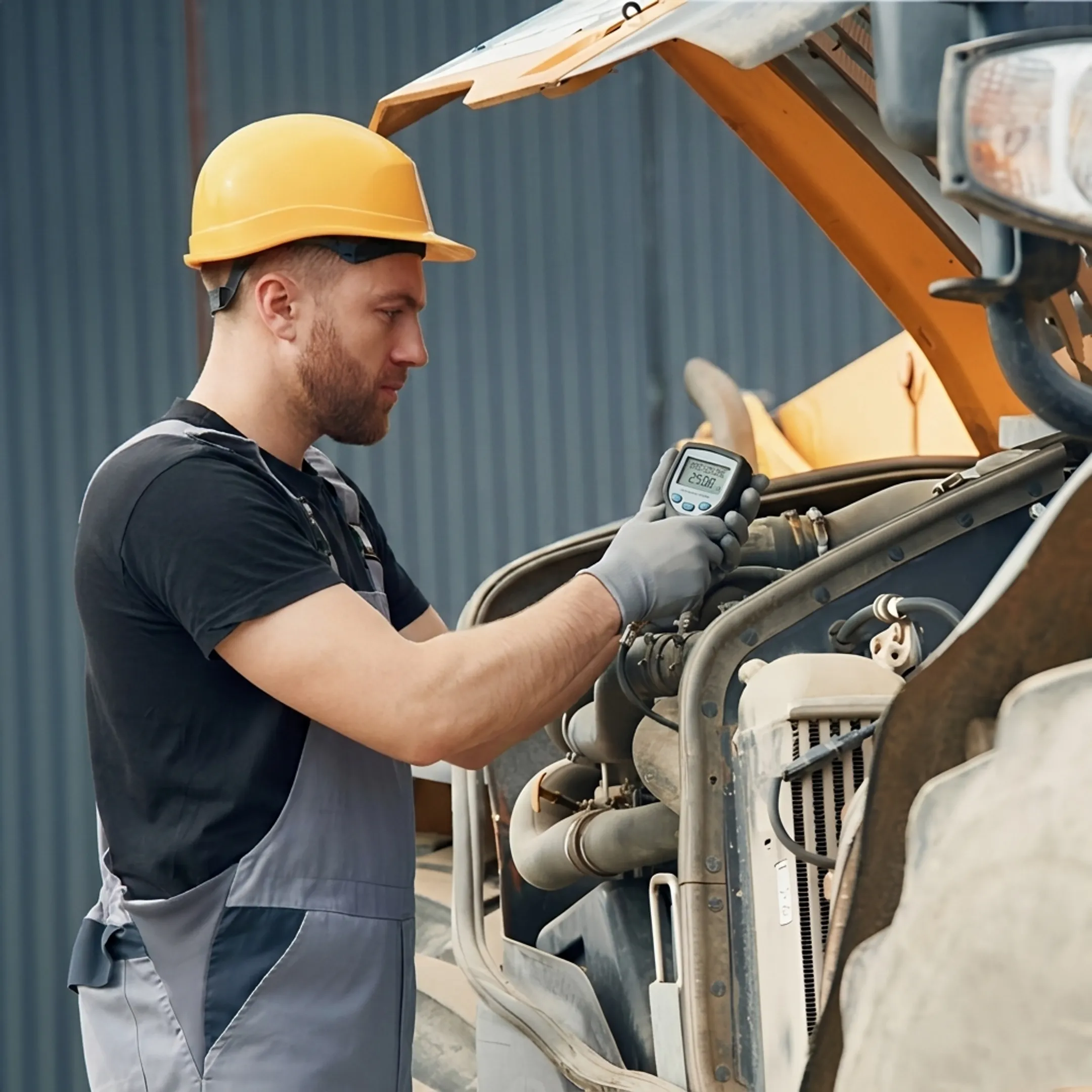 McCann technician servicing a dozer hydraulic system