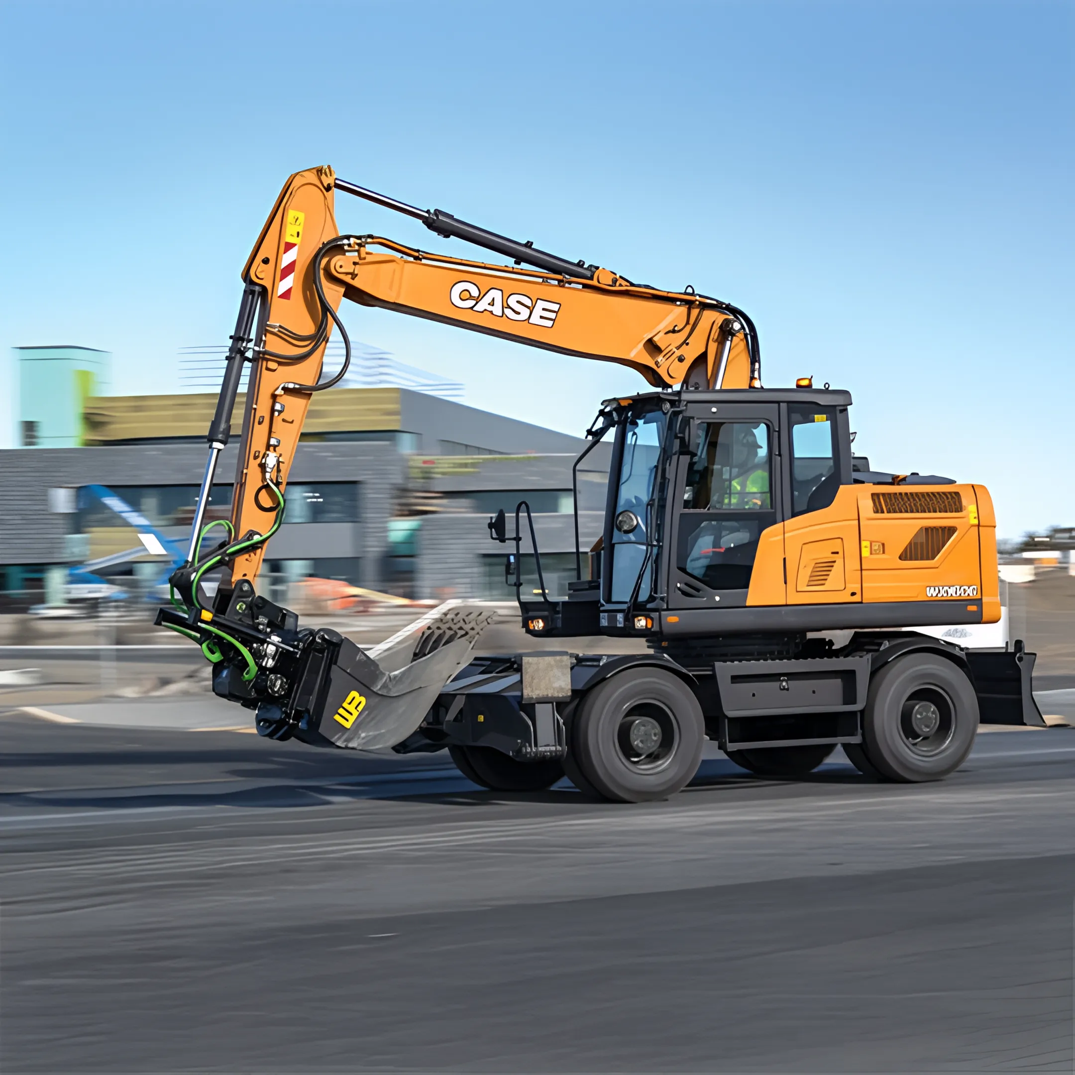 Demolition excavator using a hydraulic attachment