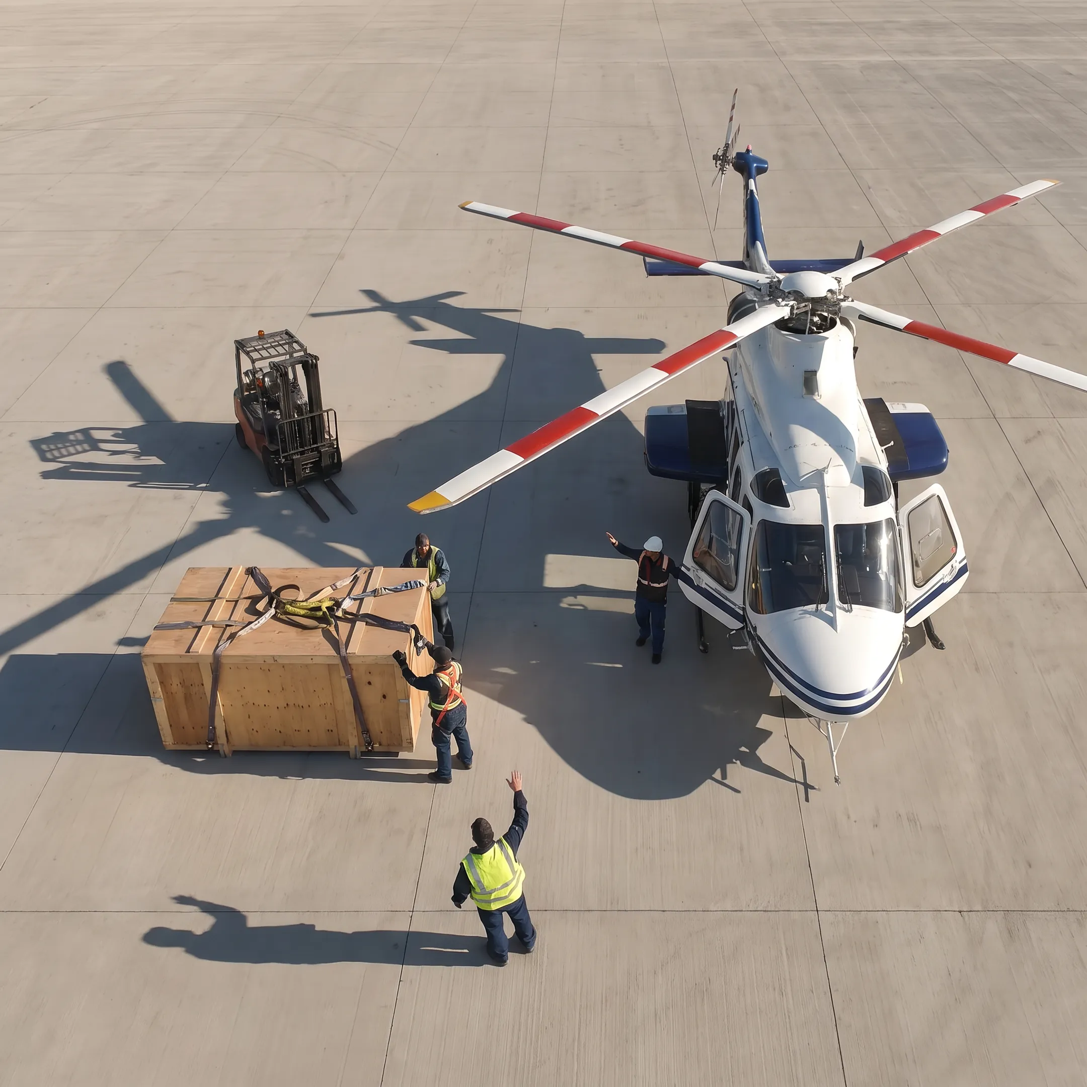 Automotive component prepared for helicopter charter