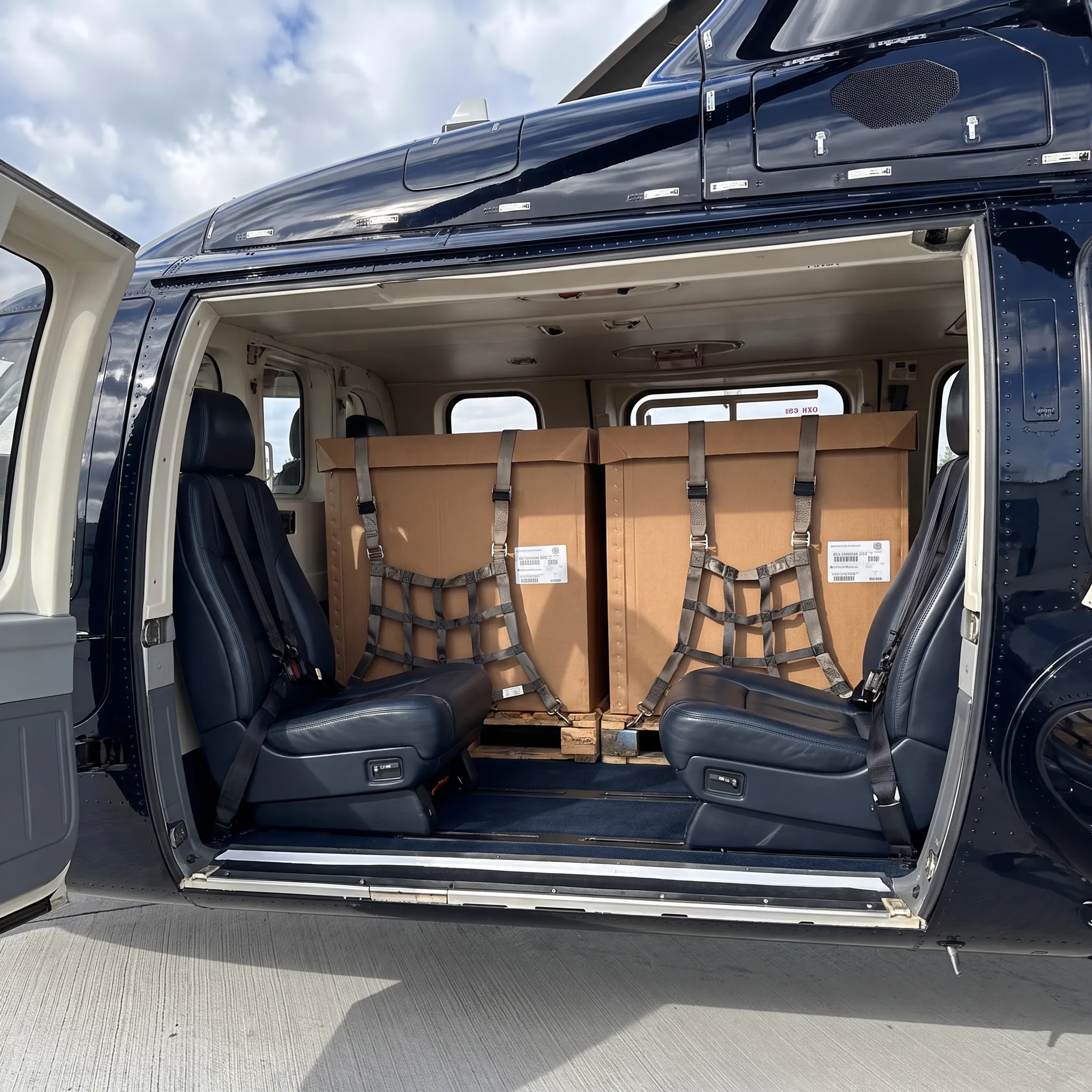 Helicopter configured for passengers and cargo