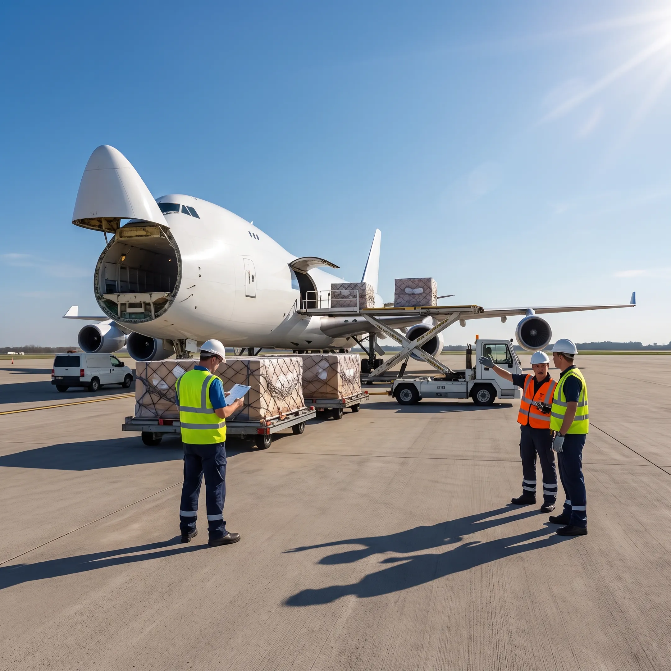 Air cargo charter aircraft supporting time-critical freight from Columbus Ohio
