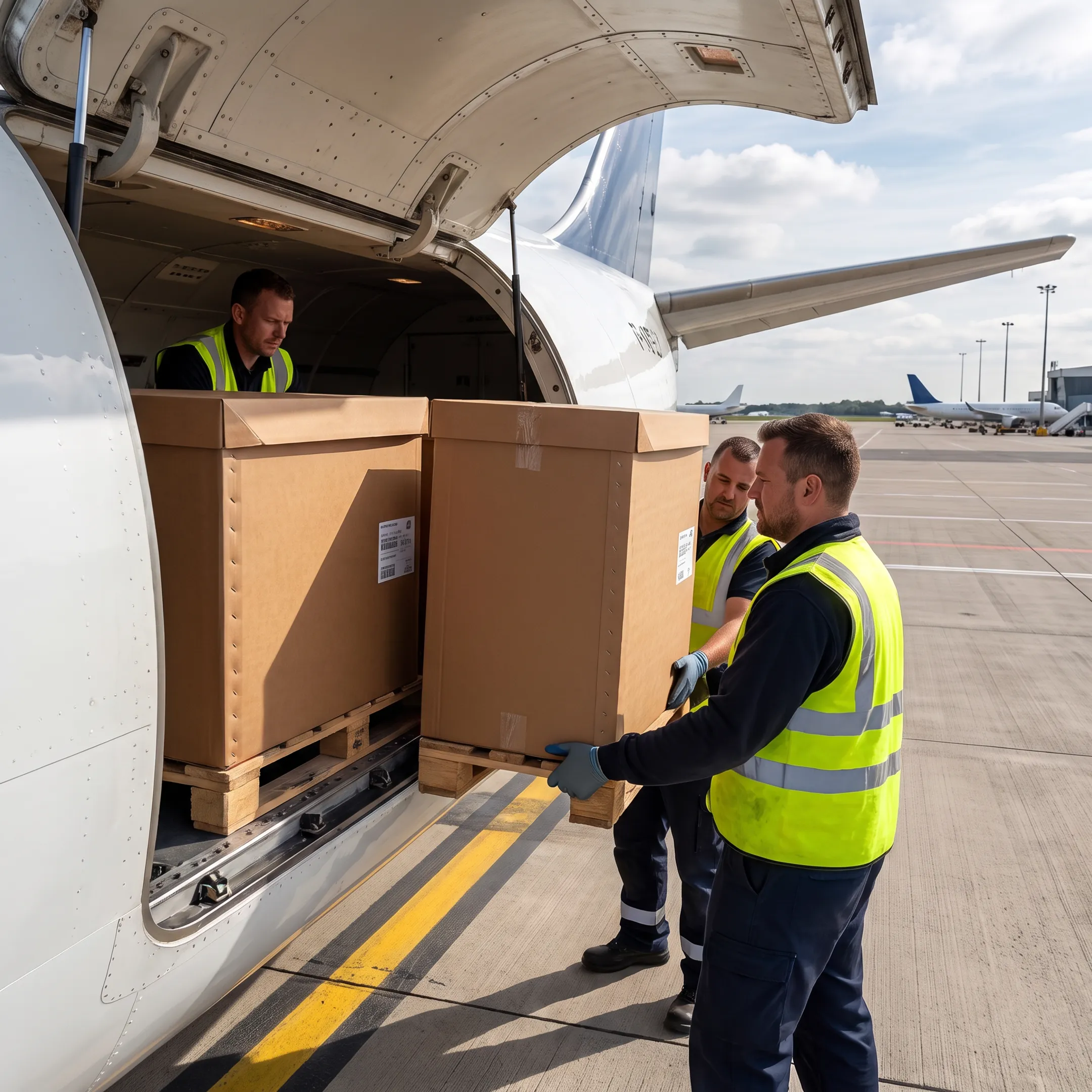 Cargo aircraft prepared for an on-demand freight charter