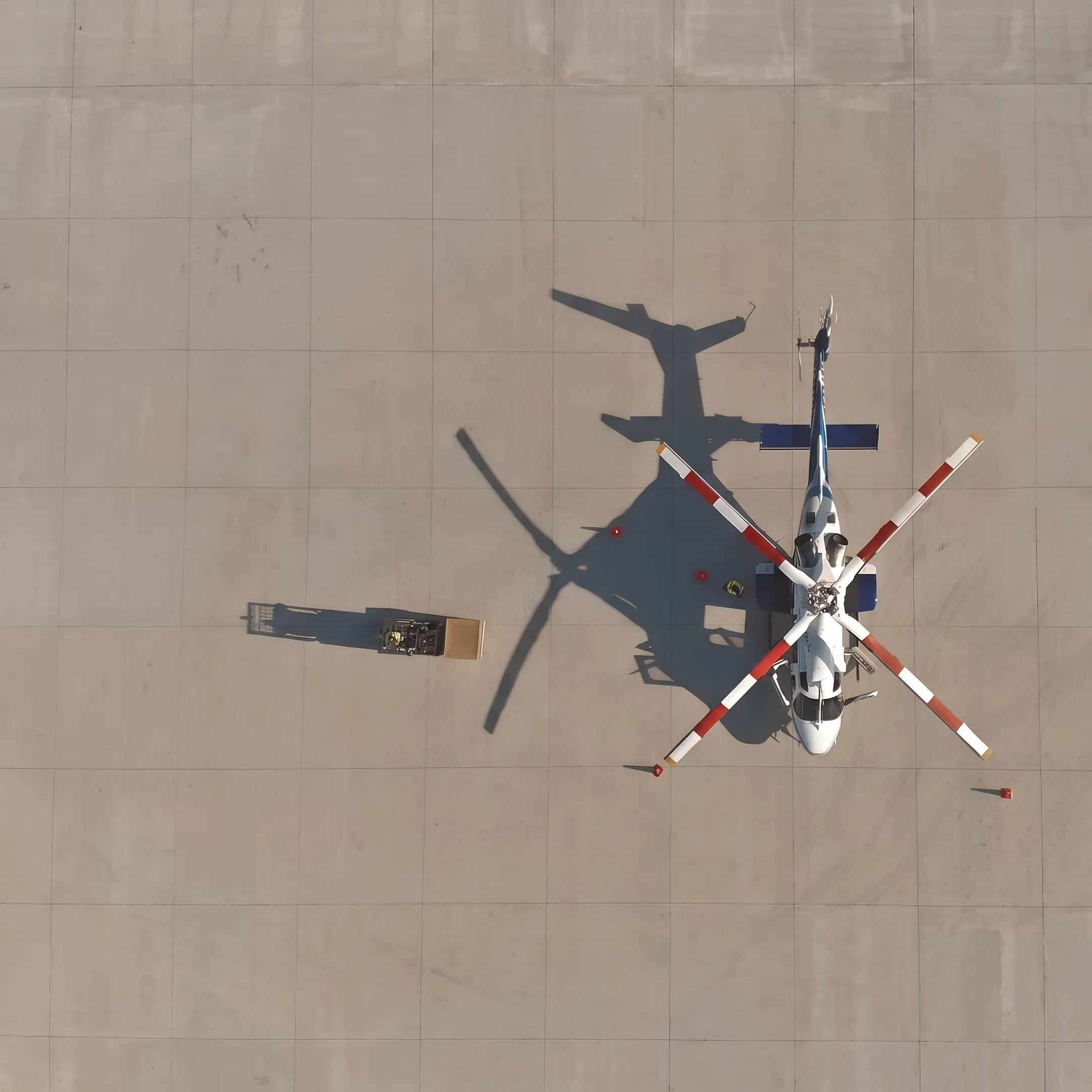 Helicopter transporting time-critical cargo near New York